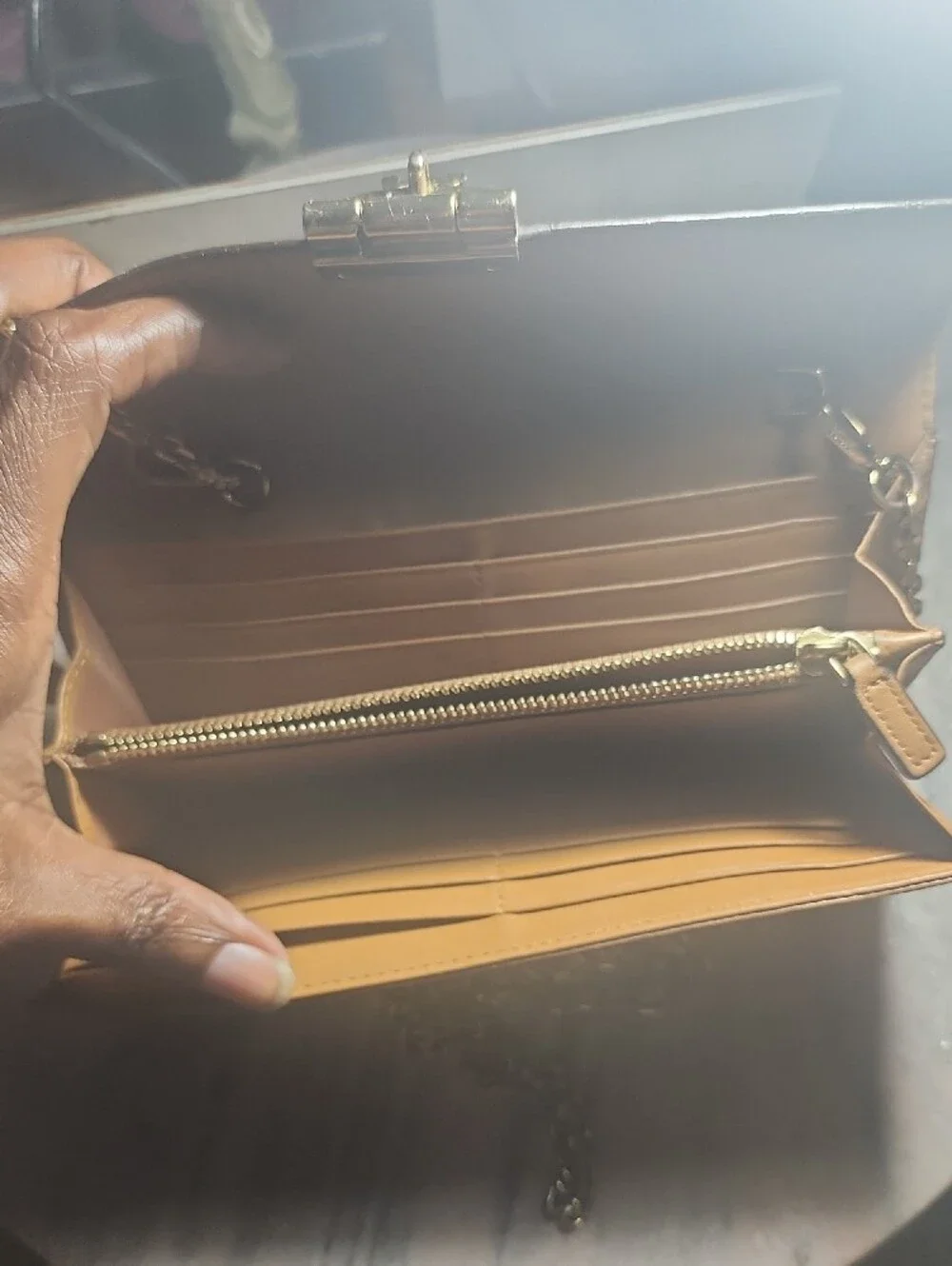 MCM cognac leather